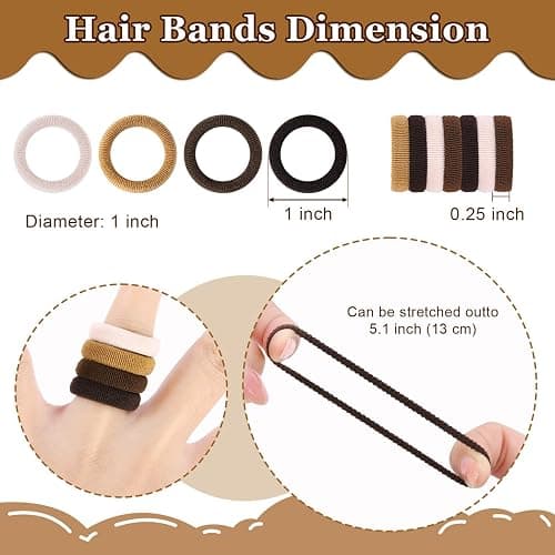 200 Pack Hair Ties BEoffer Baby Toddlers Girls Elastics Hair Bands No Damage Multicolor Colorful Small Rubber Bands Ponytail Pigtails Holders Not Harm to Hair (Brown) thumbnail 6