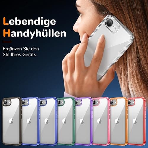 Voyahülle Clear Case for iPhone 16E, Ultra Thin, Shockproof TPU Cover, Anti-Yellowing, Crystal Clear, Phone Case for Apple iPhone 16E - Clear thumbnail 6