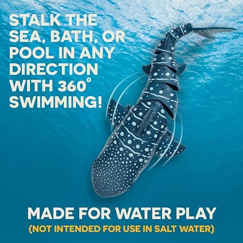 Terra by Battat - Remote Control Shark – Realistic Moving RC Shark Toy for Water Play & Swimming Pools – Fun RC Pool Ocean Lake Toys for Kids – Battery-Operated Floating Toy thumbnail 4