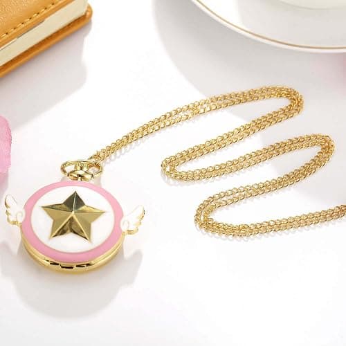 Mens Five-Pointed Star America Pocket Watch Quartz Movement Steampunk Fob Watches for Man Gifts thumbnail 5