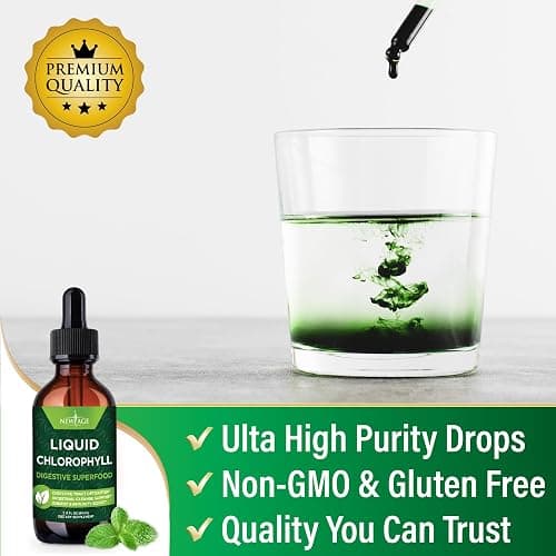 NEW AGE Chlorophyll Liquid Drops - Natural Concentrate – Energy Booster, Digestion and Immune System Supports, Internal Deodorant, Liver Function - (2 Fl Oz (Pack of 1)) thumbnail 4