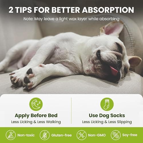 PawSono Lick-Safe Dog Paw & Nose Balm with Coconut Oil | All-Natural Moisturizer & Soother for Dry, Cracked Pads & Snout | Heat & Cold Pavement Protection Wax, Nose Butter for Bulldogs (2.1 oz / 60 g) thumbnail 7