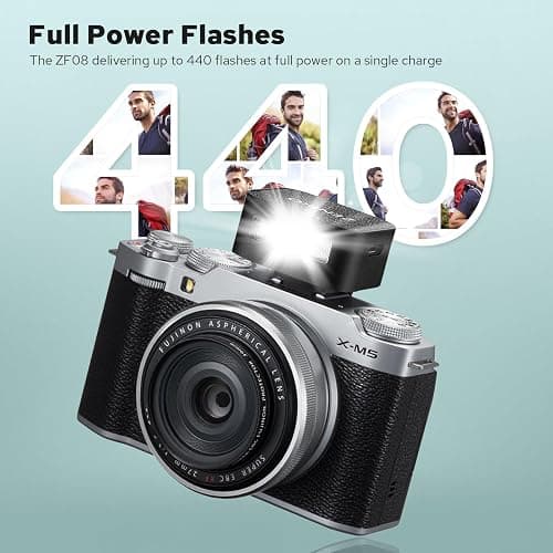 Zeniko ZF08 Aluminum Mini Flash Speedlite, 440 Full-Power On Camera Flash,CCT 6500K±200K Small Camera Flash for Canon/Fuji/Sony zv1/Sony zve10/Nikon/Panasonic Olympus Pentax/3s Recycle(Black) thumbnail 5