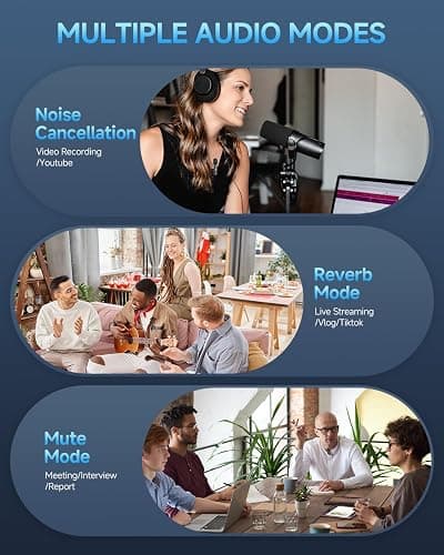 Caiord Professional Wireless Mini Microphone for iPhone, iPad, Android Phone, Cordless Omnidirectional Lavalier Lapel Mic, Plug-Play Microphone for Interview Video Podcast Vlog YouTube thumbnail 5