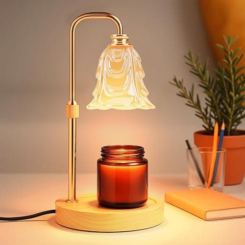 EPIMA Candle Warmer Lamp with Timer and Dimmer, Electric Wax Warmers for Scented Candles with 5 Brightness Settings, Anti-Glare Lamp with Adjustable Height, Home Decor, Gift for Christmas, Birthday - Image 1