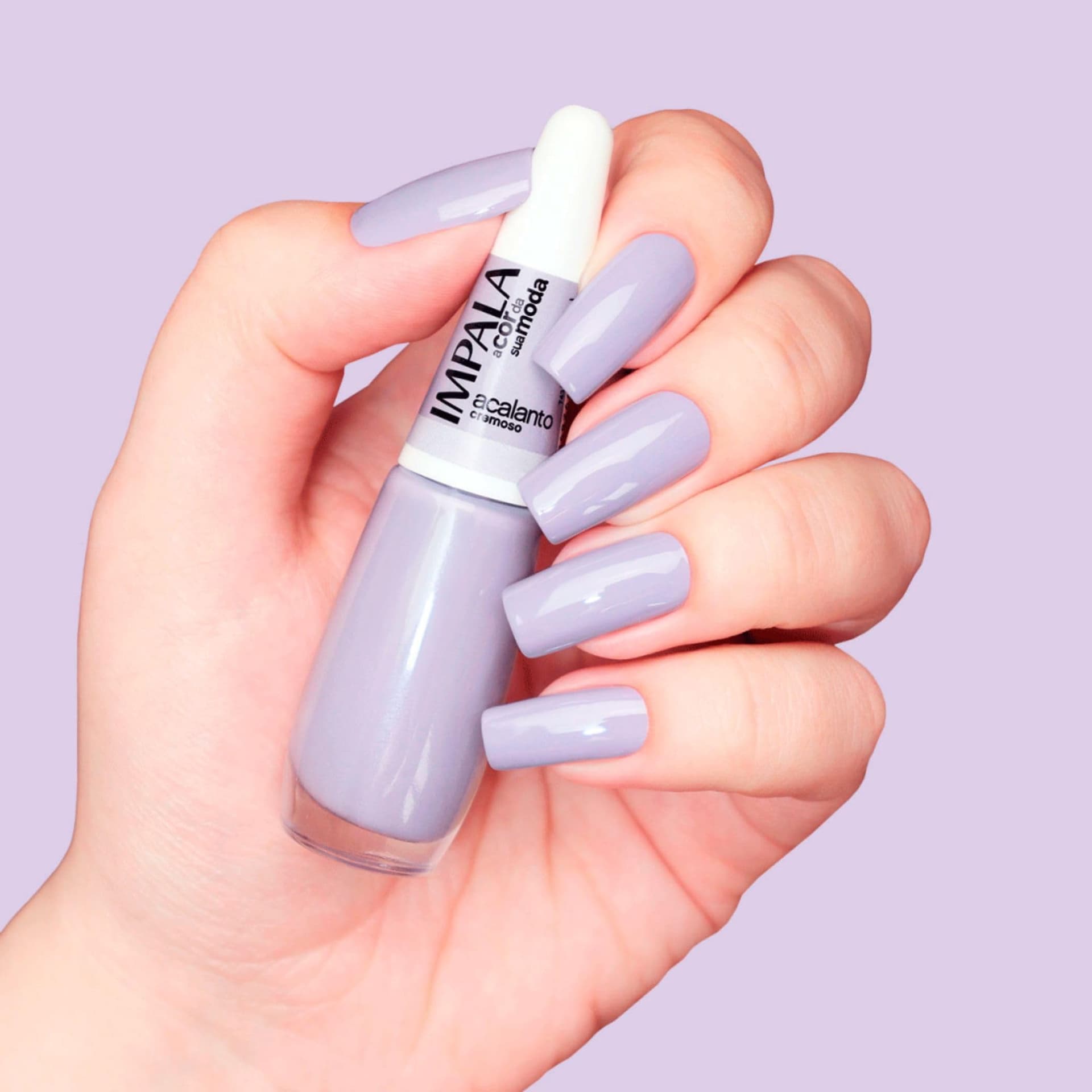 Kit 4 Esmaltes Impala Tons Pasteis Lilás Roxo Verde Azul Esmalte Unhas thumbnail 5