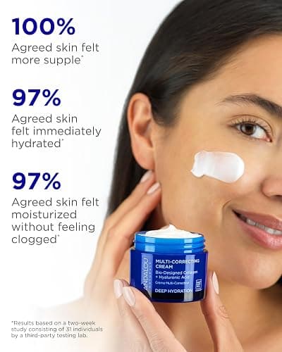 Andalou Naturals Deep Hydration Face Moisturizer Multi-Correcting Cream - Daily Skincare With Hyaluronic Acid, Vegan Collagen, & Fruit Stem Cells - Repair Skin Elasticity & Boost Hydration - 1.7 fl oz thumbnail 3