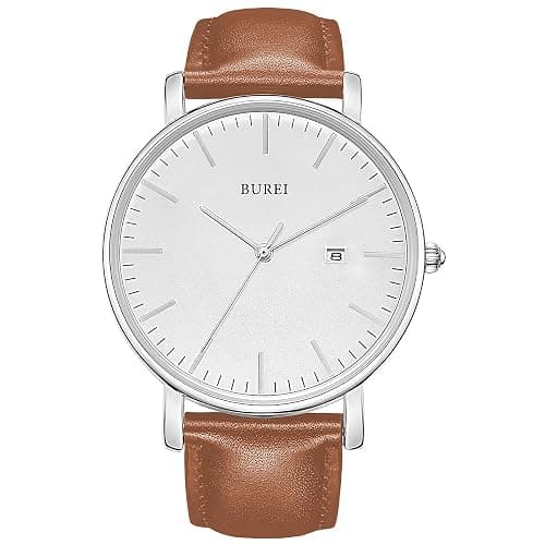 BUREI Men Wrist Watches Fashion Minimalist Analog Quartz Waterproof Watches for Men - Image 1