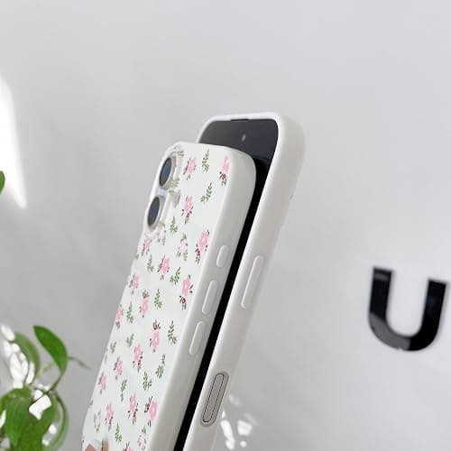 QLTYPRI for iPhone 16 Case, Cute Pink Floral Flower Pattern Aesthetic Phone Case, Raised Camera Protection Soft Slim TPU Shockproof Protective Phone Cover for Girls Women - Floral thumbnail 3