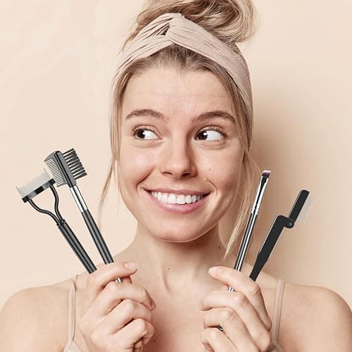 SWEET VIEW Eyelash Comb Lash Separator Tool Brow Brush & Lash Spoolie Professional Eye Makeup Tools (4 Pieces Set) thumbnail 7