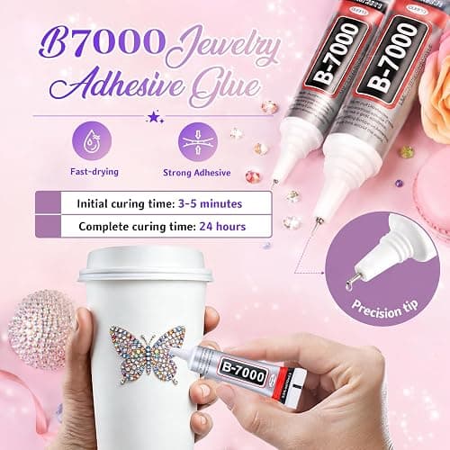 40000 Pcs 40 Colors Resin Jelly Rhinestones Kit, 3mm Flatback Rhinestones with 3 Pcs B7000 Jewelry Glue & Tools, Bedazzler Kit with Rhinestones, All-in-One Bedazzling Kit for DIY Arts & Crafts Gifts thumbnail 5