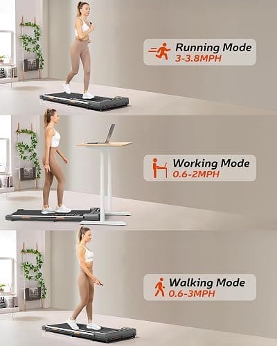Walking Pad Treadmill, Under Desk Treadmill for Home and Office with Remote Control, Portable 2.5 HP Walking Jogging Running Machine in LED Display thumbnail 3