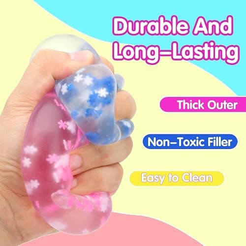Fidget Toy Stress Cube- 4 Pack Sensory Squeeze Toys, Slow Rising Squishy Cube Filled with Thick Substance and Snowflakes Crafts, Anxiety Stress Relief Calming Tool for Adults and Kids thumbnail 4