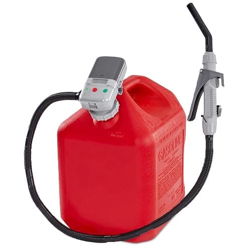 Deway Automatic Fuel Transfer Pump with Nozzle for Flow Control & Stop, Fits Most Gas Cans, Extra Long Hose, for Gasoline, Diesel Fuel & More - Image 1