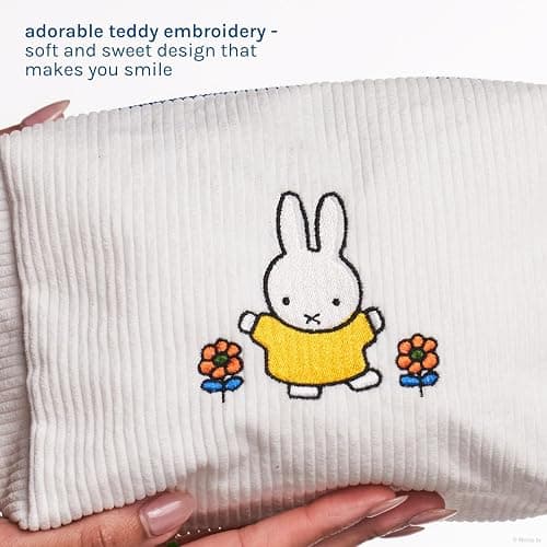 The Crème Shop Miffy Perfect Travel Makeup Bag, Cute Zipper Pouch, Spacious, Durable, Lightweight Cosmetic Organizer, Official Miffy Design, With Hang Tag & Printed Label thumbnail 3