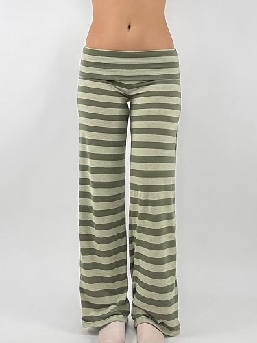 LILTWIST Women Y2k Striped Fold Over Pants Low Rise Yoga Pants Lounge Bottoms Color Block Wide Leg Flare Leggings Sweatpants thumbnail 4