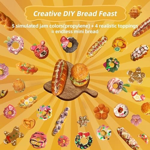 iLAND Air Dry Clay Kits Fun Crafts for Teens DIY Mini Bakery Miniature Food Toy Easy Crafts for Adult Women 1/12 Scale Accessories of Dollhouse Kitchen Creative Family Game Night Birthday Gift Ideas thumbnail 5