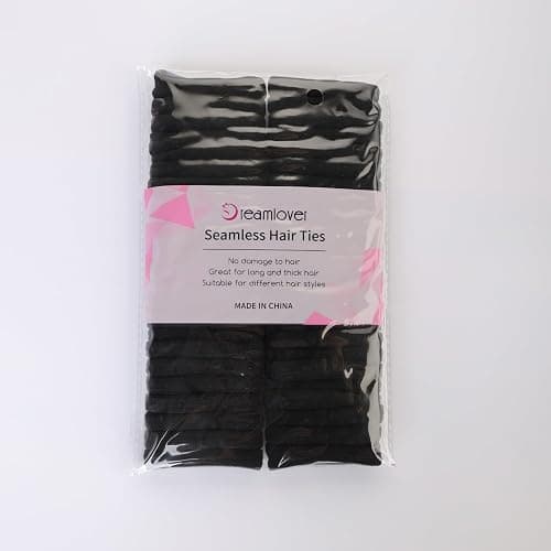 Dreamlover Black Hair Bands, Hair Bobbles for Women, Black Hair Ties, 50 Pieces thumbnail 10