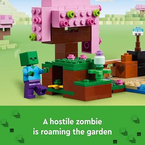 LEGO Minecraft The Cherry Blossom Garden, Video Game Toy for Kids, Building Set with 2 Minecraft Minifigures, Bees and a Sniffer Figure, Hands-on Minecraft Toy for Boys and Girls Ages 8 and Up, 21260 thumbnail 6