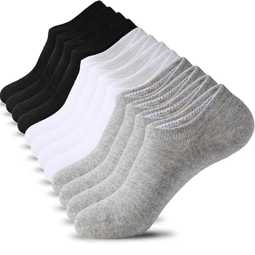 Nroktia 6/10 Pairs Non Slip No Show Socks Womens and Mens Low Cut Invisible Liner Ankle Socks - Image 1
