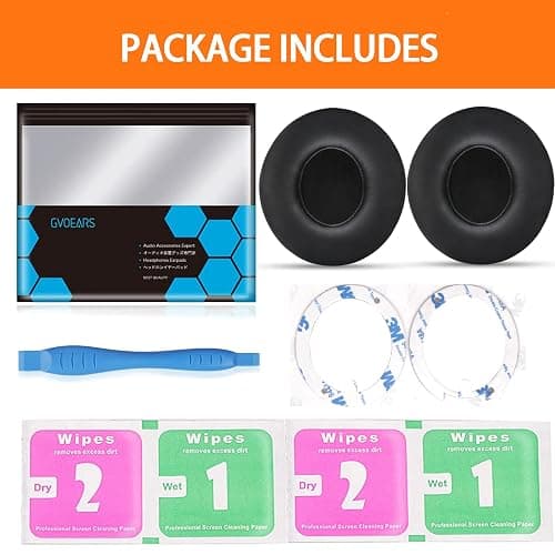 Gvoears Replacement Ear Pads for Beats Solo 3, Ear Cushions for Beats Solo 2 & Solo 3 Wireless/Wired Headphone, Not Fit Beats Studio On-Ear Headphone with Stronger 3M Adhesive, Added Thickness(Black) thumbnail 7