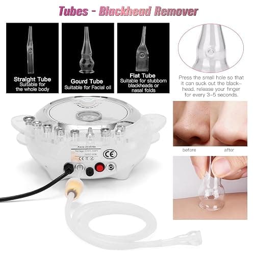 3 in 1 Diamond Machine, TopDirect Facial Skin Care Salon Equipment Beauty Device with Spray Gun (Strong Suction Power: 65-68cmhg) thumbnail 4