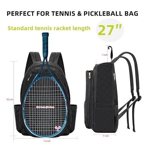 YEEGO DIRECT Tennis Bags for Women, Tennis Backpack Pickleball Racket Bags,Water-Resistant Sling Tote Padel Bag for Pickleball Tennis Badminton, Cute Gifts for Women Girl, Duffle Bag Gym Travel thumbnail 4