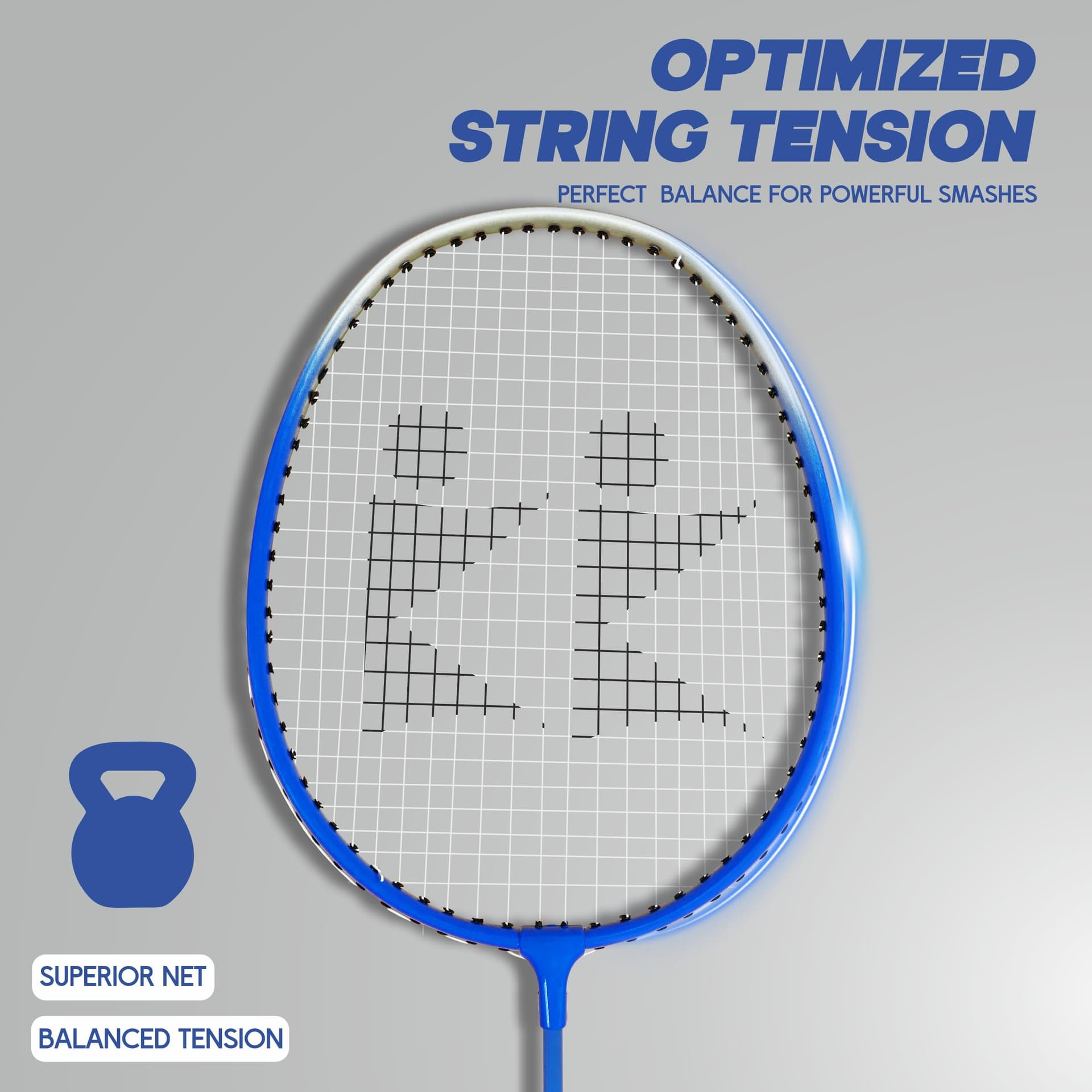 Konex Lightweight Aluminium Badminton Racquet for Beginners & Intermediates | Durable Frame with Full Cover Bag thumbnail 3