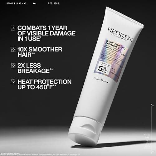 Redken Acidic Bonding Concentrate Leave In Conditioner - Hair Repair Treatment For Weak & Damaged Hair, Bond Building & Strengthening, Smooths & Provides Heat Protection thumbnail 2