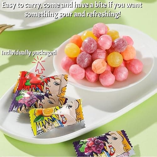 JOIYSVEN- Extreme Sour Hard Candy 100g （3.53Ounce）- Assorted Flavors- Extreme Sour Candy Challenge – Retro Party Bag & Gift Hamper Treats Bulk,For pranks, Christmas, Chinese snacks, final boss sour candy thumbnail 6