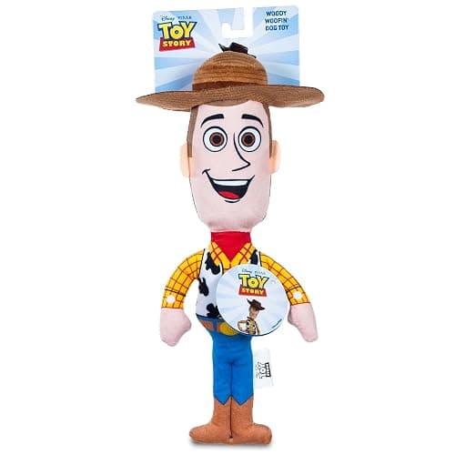 Disney for Pets Pixar’s Woody Woofin' Pet Toy Pixar Dog Toys | Plus Toy for Dogs Inspired by Woody from Pixar’s Toy Story with Squeaker, 9 Inch - Image 1