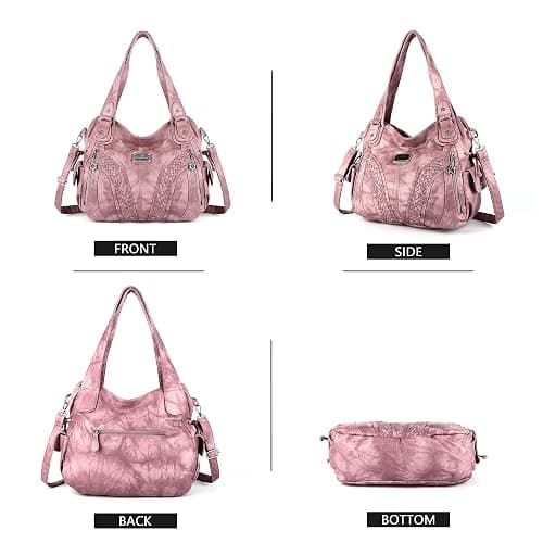 Purses and Handbags Women Fashion Tote Bag Shoulder Bags Top Handle Satchel Purses Washed Synthetic Leather Handbag thumbnail 4