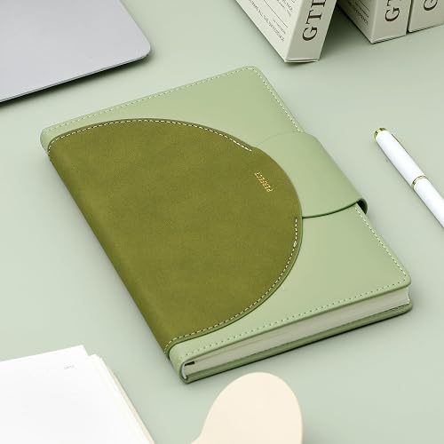 CAGIE Lined Journal for Women, 100GSM Leather Journals for Writing with Buckle Closure,A5 Hardcover Diary Journaling Notebooks for Business Work School Note Taking 5.9" x8.59 (Green) thumbnail 2