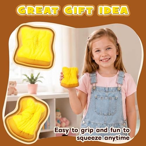 Bread Squishy Slow Rising Squishies, Soft Butter Bread Squishy with Bakery Scent, Stress Relief Fidget Toy for Relaxation, Popular Gift & Party Favor thumbnail 7