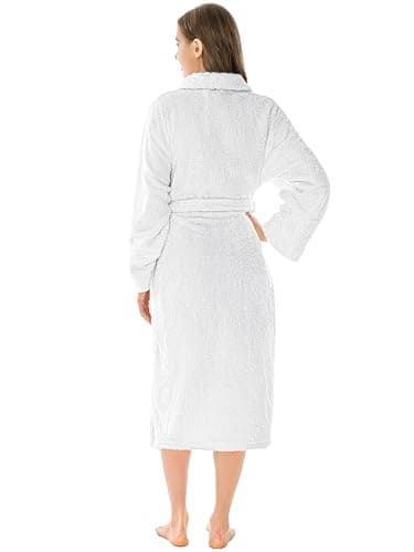 PAVILIA Premium Womens Plush Soft Robe Fluffy, Warm, Fleece Sherpa Shaggy Bathrobe thumbnail 2