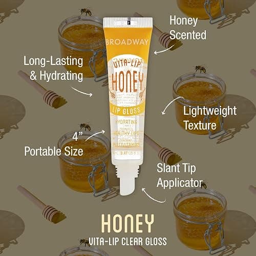 Ruby Kisses Broadway Vita-Lip Clear Lip Gloss (48 Pack), Ultra-Hydrating & Soothing Formula with Vitamins, High-Shine Non-Sticky Finish Lip Balm with Mint, Rosehip, Coconut, Mango, Argan, Honey, Shea thumbnail 2