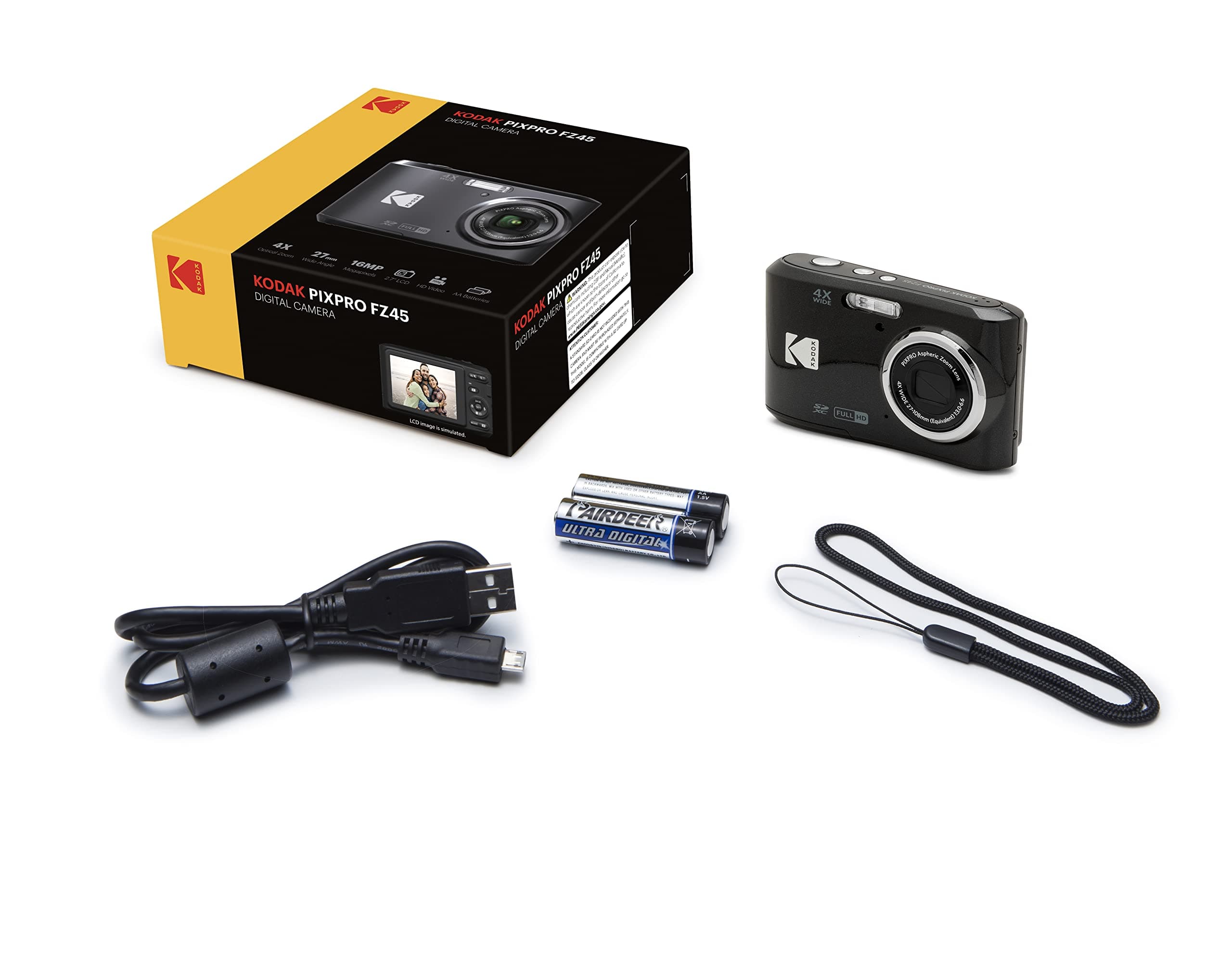 Kodak PIXPRO FZ45 Friendly Zoom Digital Camera, Black thumbnail 6