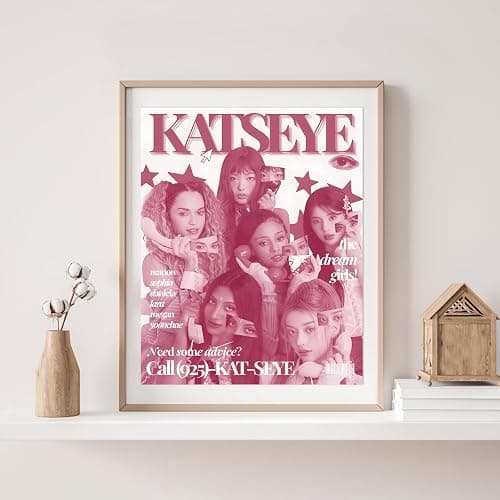 DAVBNM A Set Of 6 Katseye Poster Music Girl Group Poster Aesthetic Print Decor Wall Art Canvas Wall Art Decor for Bedroom 20 x 25 cm thumbnail 3