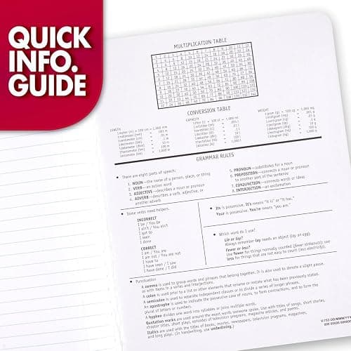 Mead Composition Notebook, Wide Ruled Paper, 7.5" x 9.75", 100 Sheets, Black Marble (09910) thumbnail 5