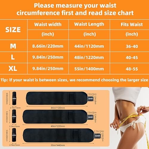 woowruier Waist Trainer for Women & Men, Sweat Band for Stomach Weight Loss, Sweat Belt for Women Lower Belly Fat thumbnail 5