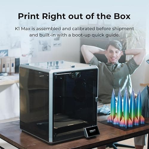 Creality K1 Max 3D Printer, 600mm/s Max High-Speed 3D Printers with Auto Leveling, Dual Cooling, Smart AI Function and Out-of-The-Box, Large Printing Size 11.8x11.8x11.8in thumbnail 8