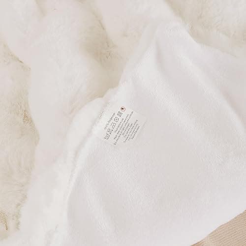 ORINOVA Light Beige Cozy Faux Fur Throw Blanket for Living Room Bedroom 50x60 Thick Ultra Soft Aesthetic Fuzzy Throw Blanket Fluffy Furry Bed Comforter Home Decor 860 GSM thumbnail 9