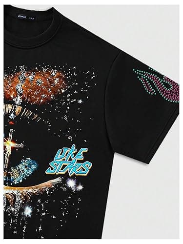 VIPWOLF Men's Graphic Y2K Shirt Short Sleeve Round Neck Regular Fit T-Shirts thumbnail 3