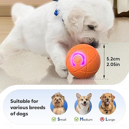 KEAOZA Upgraded Interactive Dog Ball, 2025 New Activated Automatic Rolling Balls for Dogs, Self Moving Vibrating Smart Jumping Bouncing and Rotating Pets Toy to Keep Them Busy (New -Blue) thumbnail 6