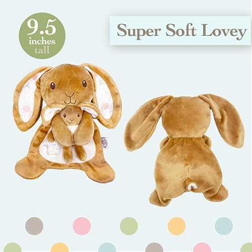 Kids Preferred Guess How Much I Love You Cute Bunny Plush Lovey Crinkle Security Blanket for Infants, Babies, Toddlers and Kids thumbnail 4