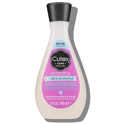 Cutex Gel Nail Polish Remover, Ultra-Powerful & Removes Glitter and Dark Colored Paints, Paraben Free, 10.1 Fl Oz - 10.1 Fl Oz (Pack of 1) - Ultra-Powerful - Image 1
