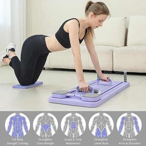 JANUA Pilates Board - Pilates Reformer Set, Multi-Purpose Foldable Pilates Reformer Board for Home, 5 in 1 Pilates Sliding Board thumbnail 3