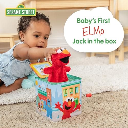 Kids Preferred Sesame Street Jack in the Box - Elmo Plush Toy for Toddlers 1-3, Developmental Toy thumbnail 3