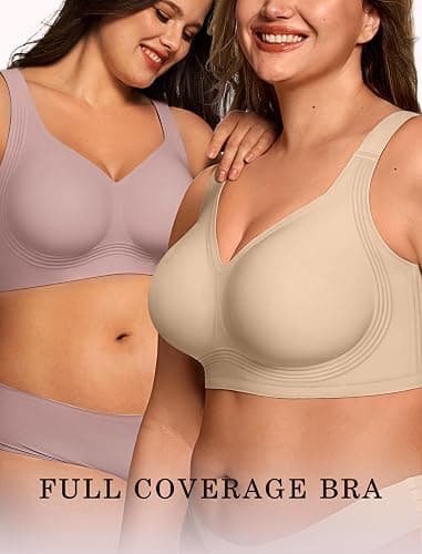 OEAK Womens Wireless Jelly Bra Plus Size Supportive Seamless Bras Full Coverage Push Up Comfortable No Underwire Tshirt Bras thumbnail 8