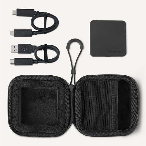 Amazon Basics Portable External SSD, 2TB, 2000MB/s Speeds, USB 3.2 Gen 2, IP65 Water & Dust Resistant, Black thumbnail 4